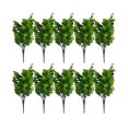 thumbnail image 1 of 10 Pieces ABS Fake Plant Portable Replacement Vivid Simulation Balcony Restaurant Coffee House Artificial Leaves 35g, 1 of 9