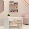 thumbnail image 2 of Clear Nail Polish Wall Rack with Removable End Caps Set of Acrylic Nail Polish Organizer Wall Mounted Fall-proof Nail Polish Sorage Shelves for Bottles, 2 of 7