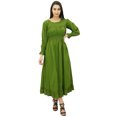 thumbnail image 1 of Bimba Robe Maxi Longue Décontractée en Coton pour Femme à Taille Smockée, 1 of 8