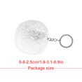thumbnail image 3 of Fuzzy Ball Keychain Supple Comfortable Lovely Key Rings Adorable Practical Key Chains Women for Children Adults Elderly Students White 10cm, 3 of 6