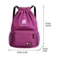 thumbnail image 2 of tumgatte Large Capacity Sports Drawstring Shoulder Bag Travel Backpacks Clearance, 2 of 2