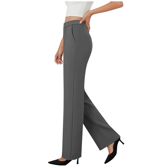 BLVB Stretchy Work Pants High Waisted Slacks for Women Dress Pants Business Casual Office Trousers with Pockets