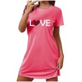 thumbnail image 1 of Chemises de Nuit pour Femmes Vêtements de Nuit Chemises de Sommeil pour Femmes Manches Courtes Chemises de Nuit pour Dormir Nuisette à Enfiler Douce Mignonne Imprimée Robe de Nuit Robes pour Femmes Vêtements de Nuit Robe de Pyjama S, 1 of 3