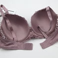 thumbnail image 3 of Yanlir Women's Push Up Lace Bra Front Closure Bras Posture Full Coverage Comfortable Breathable Underwire Unlined Back Support Plunge Seamless Bra(Pink,M), 3 of 3