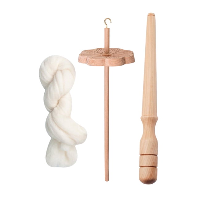 segolike Drop Spindle Portable Sewing Projects for Beginners Wood for Knitted Felting with wool strips