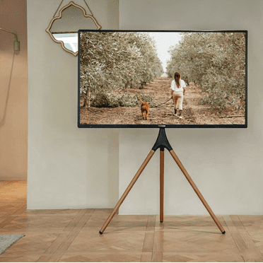 Easel Studio TV Stand for Most 45"-65" Flat Panel TVs, Adjustable Swivel Tripod TV Floor Stand with VESA to 600x400mm and Max Load 70lbs