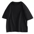thumbnail image 2 of Gspmoly Chemises pour Hommes, Haut Décontracté Uni à Manches Courtes Col Rond Blouses pour Sortir Offres de Vacances, 2 of 7