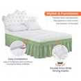 thumbnail image 3 of SGI Bedding 21 Inch Wrap Around Bed Skirt | Microfiber Bed Skirt | Fade Resistant, Wrinkle Free, Anti-static, Decorative, Extra Storage Space, Clutter-Free | Olympic Queen, Moss, 3 of 6