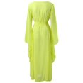 thumbnail image 5 of Ketyyh-chn99 Robes d'Été pour Femmes Robe Courte Robe de Fête Robe Droite Unie pour Vacances Robe à Enfiler Robe de Plage Jaune, TG, 5 of 5