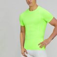 thumbnail image 2 of Haut de Justaucorps Blazer Extensible à Manches Courtes pour Homme, Mode Décontractée, Couleur Unie, Séchage Rapide, pour Course, Mise en Forme, Gym, Entraînement, Plein Air, Vêtements d'Entraînement / IhhxPro, Vert G, 2 of 9