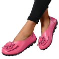 thumbnail image 2 of B91xZ Mocassins Plats Classiques Bout Rond Fermé Ballerines Confortables Chaussures de Danse Décontractées, Rouge Melon D\'eau 8.5, 2 of 5