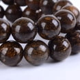 thumbnail image 2 of Angelstones Natural Bronzite Gemstone 10mm Round Beads Stretch Bracelet 7 Inch Unisex, 2 of 2