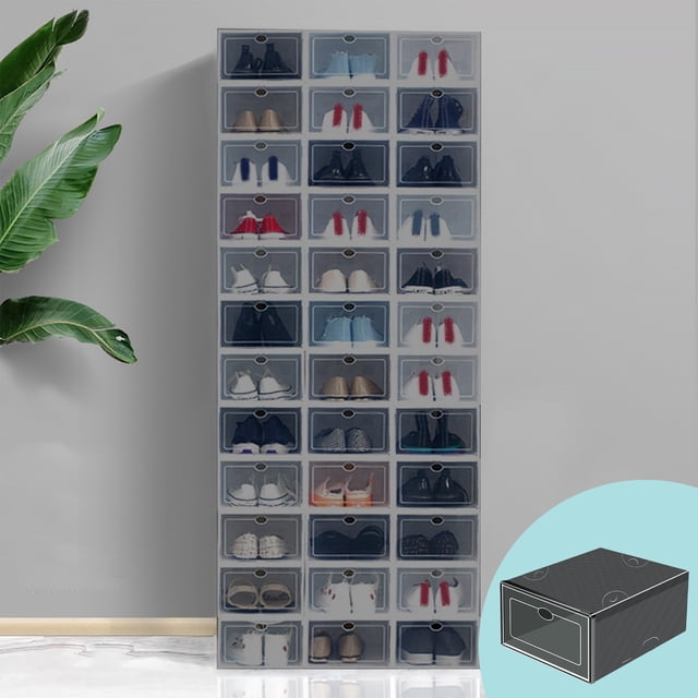 TopLLC Shoe Rack, Shoe Rack Organizer Transparent Shoe Box Plastic Shoe Box Shoe Organiser Shoe Box Organiser Transparent Shoe Rack Drawer Shoe Boxes Transparent Shoe Storage
