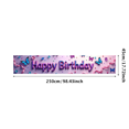 thumbnail image 3 of Colorful Butterfly Themed Happy Birthday Backdrop Banner Party Decorations Photography Props Birthday Party Supplies Decor Background, 3 of 4