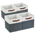 thumbnail image 1 of DECOMOMO Bac de Rangement Pliable Robuste [Lot de 4] avec Poignées pour Organiser Étagère Chambre de Bébé, 1 of 5