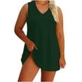 thumbnail image 1 of XiYing Robes pour Femmes, Robe Décontractée Ample à Col en V pour Femmes Grande Taille, Manches Courtes pour la Maison, Coupe Confortable pour les Journées Détendues, TG-5TG,, 1 of 6