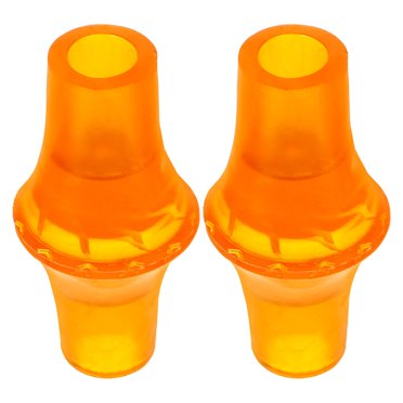 Luxshiny 4Pcs Crutch Plastic Tips Orange Non Slip Walking Pole End Caps Protective Covers