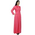 thumbnail image 2 of Bimba Robe Jilbab Unie à Manches Longues pour Femme, Col Mandarin, avec Poches, 2 of 6