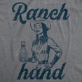 thumbnail image 2 of Mens Ranch Hand T Shirt Funny Farm Rancher Dressing Joke Tee for Guys (Dark Heather Grey - RANCH) - 3XL, 2 of 4