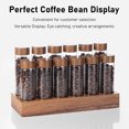 thumbnail image 4 of Durable and Elegant Glass Coffee Tubes with Walnut Stand, Single Dose Coffee Bean Storage Container Espresso Bean Storage Set for Kitchen and Coffee Shops, 4 of 8