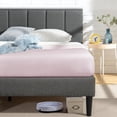 thumbnail image 2 of Zinus Lottie 43 inch Upholstered Platform Bed Frame with Headboard, 2 of 9