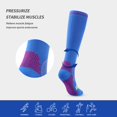 thumbnail image 3 of 6 Paires de Bas de Compression pour Femmes Hommes Circulation 20-30 mmHg Bas de Compression pour Course Infirmière Enflure Voyage Vol, 3 of 6