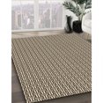 thumbnail image 3 of Ahgly Company Tapis Rond Lavable en Machine Intérieur Transitionnel Kaki Or, 5 Pieds Rond, 3 of 7