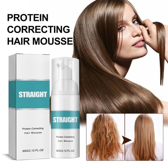 Dvkptbk Straightening Mousse Hair Straightening Conditioner Smoothing Conditioner Smoothes Frizz and Split Ends Repairs Damaged Hair Leave-In Conditioner 60ml