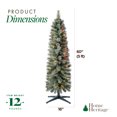 thumbnail image 2 of Home Heritage Stanley 5' Pine Artificial Christmas Tree, PreLit 150 Color Lights, 2 of 9