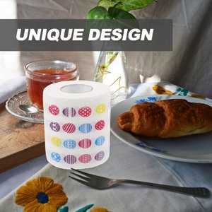 SHINYPASING Decorative Toilet Tissue Roll with Easter Design Soft and Practical Bathroom Paper