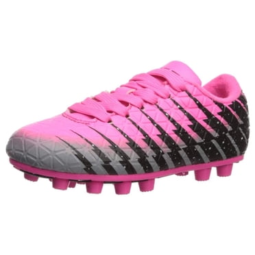 Vizari Bolt FG Soccer Shoes for Kids, Firm Ground Outdoor Soccer Shoes for Kids (13.5, Pink/Black/Silver)