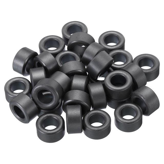 Unique Bargains Ferrite Toroid Core, Toroid Core 0.7' ODx0.4' IDx0.4' H, Black 30 Pack