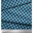 thumbnail image 2 of Soimoi Rayon Fabric Check & Floral Artistic Print Fabric by the Yard 56 Inch Wide, 2 of 3