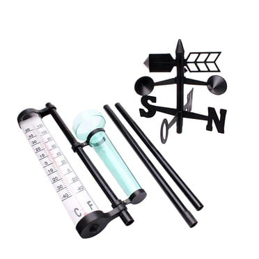 EGNMCR Garden Outdoor Temperature Meter Rain Device Wind Direction Meter Temperatur10mL Garden rain gauge