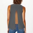 thumbnail image 4 of Dealovy Camisoles pour Femmes Col Ras du Cou Sans Manches Dos Ouvert Hauts de Sortie Blouses Amples Ajustées Camisole, 4 of 7