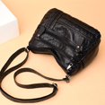 thumbnail image 3 of Women, Soft PU Leather Shoulder Bags, Multi-layer Black, 3 of 8