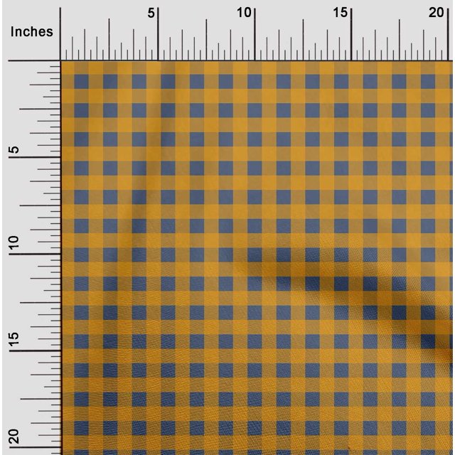 oneOone Silk Tabby Fabric Gingham Check Print Fabric By Yard 42 Inch Wide