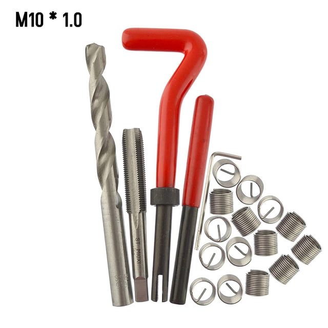 Ensemble de 20 Pcs d'Insertion de Réparation de Filetage Métrique M5 M6 M8 M10 M12 M14 Hélicoïdal Voiture Pro