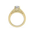 thumbnail image 3 of 1.00 Carat Excellent Asscher Cut Real Diamond New Design Solitaire Ring for Wedding Solid 18K Yellow Gold Size 11, 3 of 8