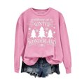 thumbnail image 4 of Qertyioot Pull d'Hiver Mode Femme Imprimé de Noël, Manches Longues Col Rond Chaud Ample Tendance Hauts Tricotés, 4 of 4