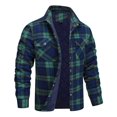 thumbnail image 2 of JUNWELL Men‘s Quilted Lined Jackets Plus Size Plaid Outerwear Fall Button Down Shirt Jacket Modern Fit Long Sleeve Outdoor Work Jacket, 2 of 6