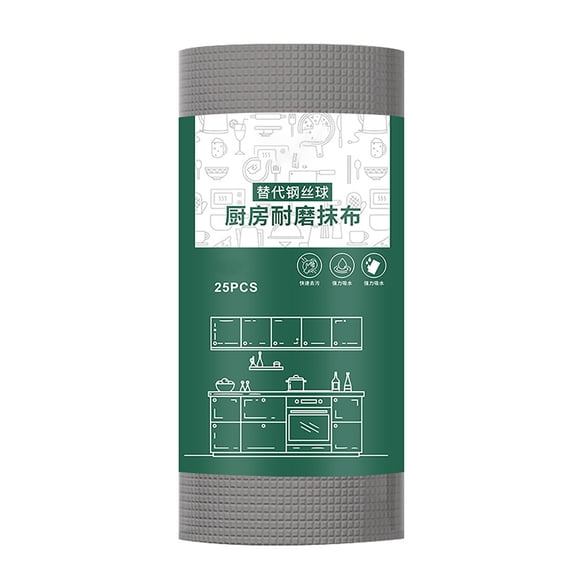 Torchon De Lavage Gris De Qualité Supérieure, Rouleaux De Tissu Non Tissé, Torchons De Cuisine Résistants à L'usure, Chiffon, Lingettes Nettoyantes Pour Maison, Voiture, Moto, Fenêtre
