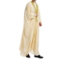 thumbnail image 4 of Manteaux pour Hommes Robe Musulmane pour Hommes Robe Arabe Mi-Longue Style Long Manches Longues Chemise Longue Brodée Robe Décontractée Surplomb, 4 of 8