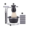thumbnail image 2 of WIFKLSIIPG Shaving Brush Set Stainless Steel Shaving Stand and Soap Cup Kit for Men, 2 of 7
