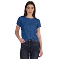 thumbnail image 1 of Inkmeso T-shirt Court d'Été à Nœud Torsadé à l'Avant pour Femmes à Manches Courtes, 1 of 8