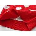 thumbnail image 4 of MIASHUI Chandails Filles Garçons Saint-Valentin Cœur Tricot Manches Longues Hauts Tricotés, Rouge, 5-6 Ans, 4 of 6