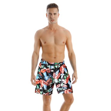 SAYOO Family Swimwear Matching Sets Father And Son Polka Dot Swim Trunks Swimsuit Board Shorts Men'S Summer Swim Trunks Polka Dot / Botanical Print Beach Shorts With Drawstring, Beach Daily Wear