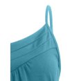 thumbnail image 4 of Innerwin Strappy Slip Dresses Spaghetti Strap Ladies Short Mini Dress Party Button Baggy Swing A-Line Sundress Lake Blue S, 4 of 5