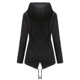 thumbnail image 4 of Women Solid Rain Jacket Outdoor Jackets Waterproof Hooded Raincoat Windproof, 4 of 9