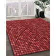 thumbnail image 3 of Ahgly Company Tapis d'Aire Intérieur Lavable à la Machine, Carré, Transitionnel, Rouge, 6 Pieds Carré, 3 of 7